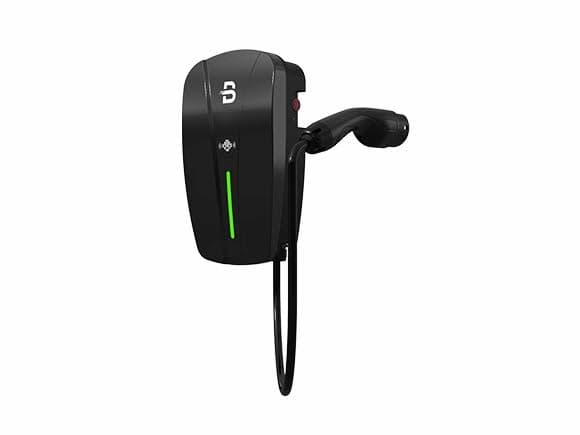 Commercial AC EV charger, 7 to 22 kW, with 5m tethered Type 2 cable