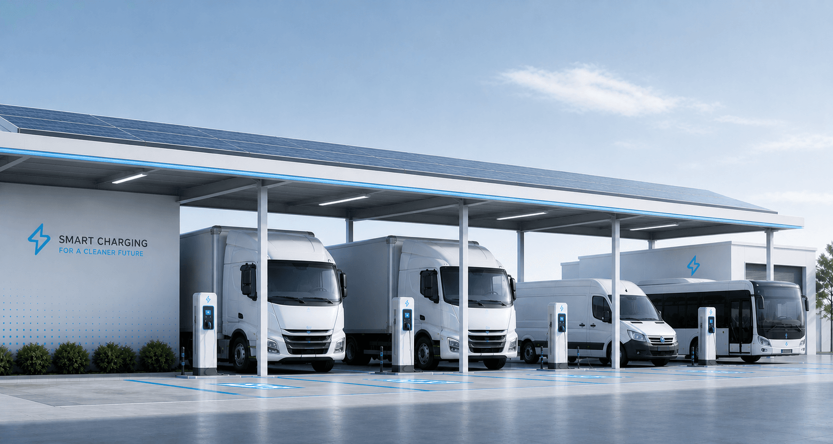 Commercial EV charging depot