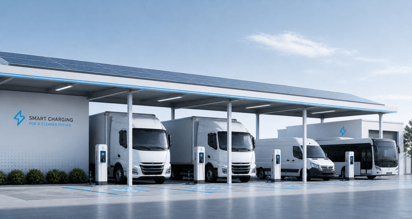 Commercial EV charging depot